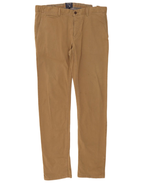 Woolrich Pantalón chino ajustado para hombre W36 L32 Algodón marrón