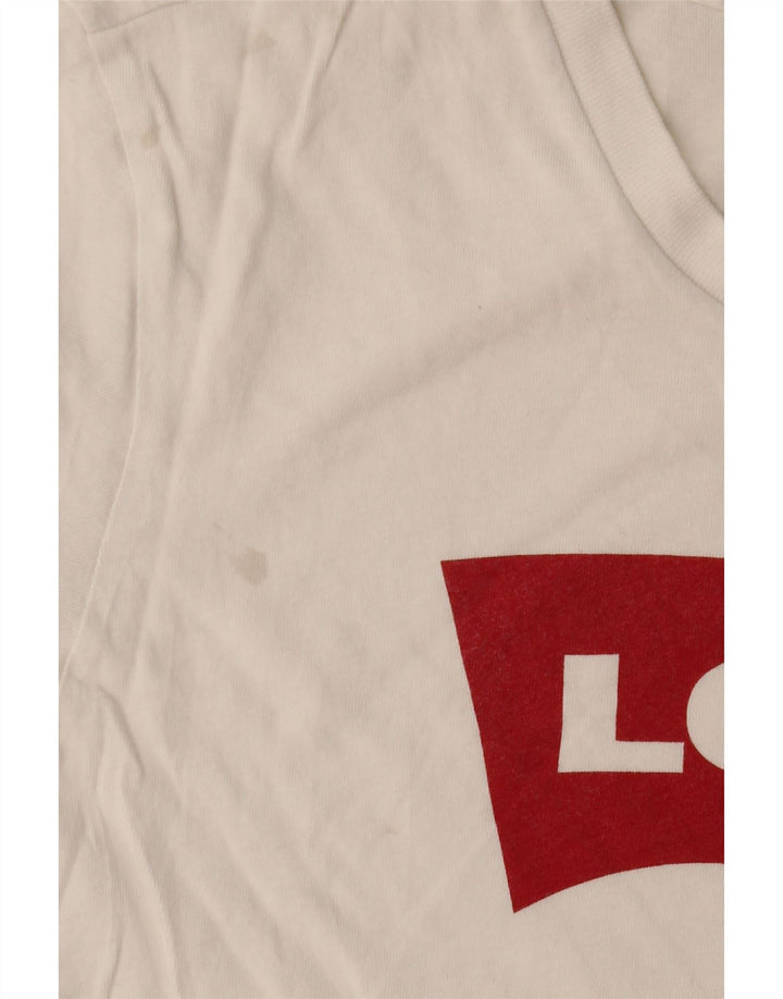 Levi's - Camiseta gráfica para mujer, talla 40, talla mediana, color blanco
