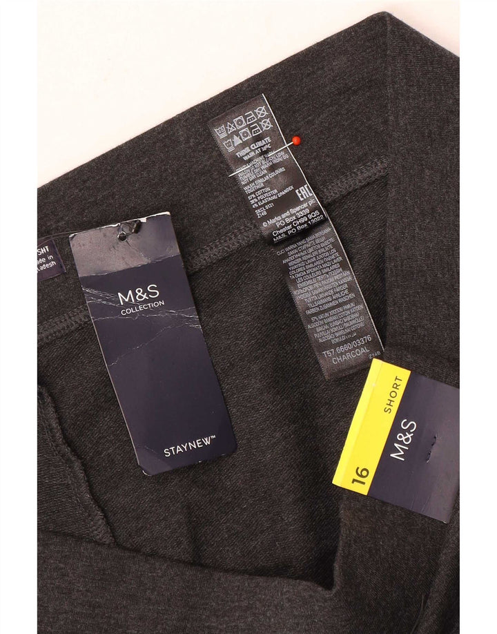 Marks & Spencer Pantalones de Chándal para Mujer UK 46 Grande Gris Algodón