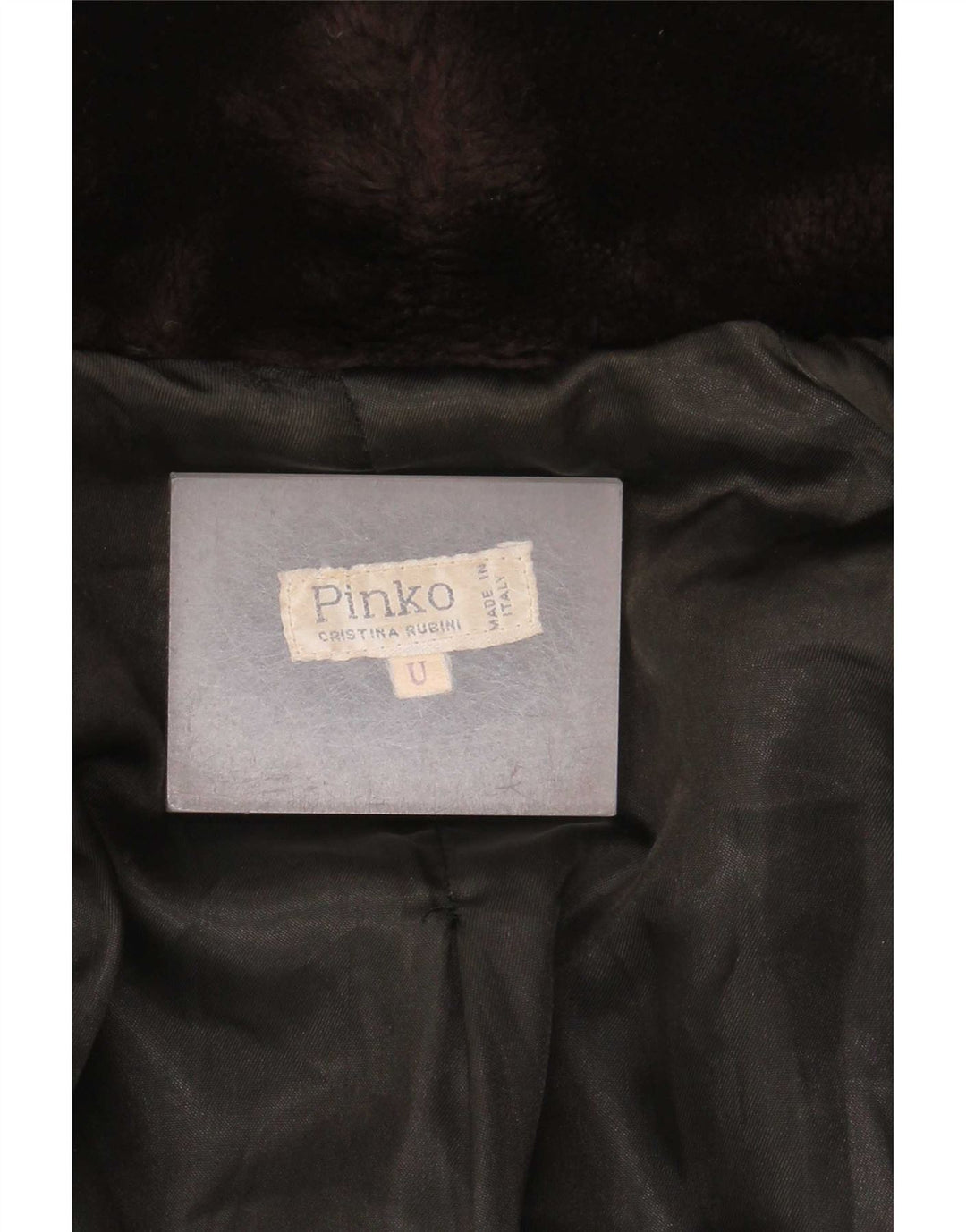 Pinko Mujer Chaqueta De Piel Sintética Talla Única Marrón
