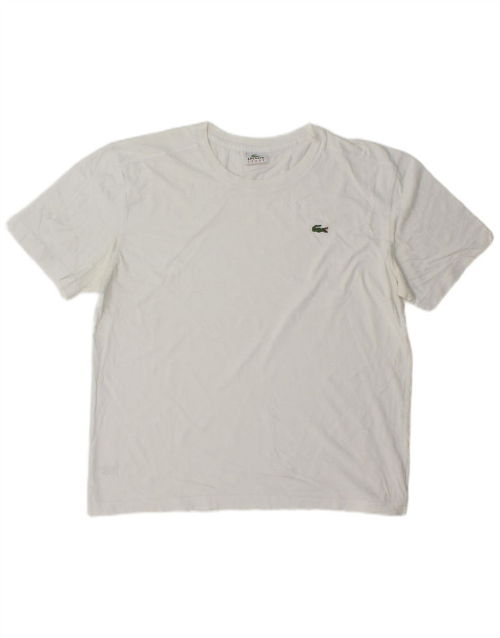 Lacoste Camiseta Hombre Talla 5 Grande Algodón Blanco