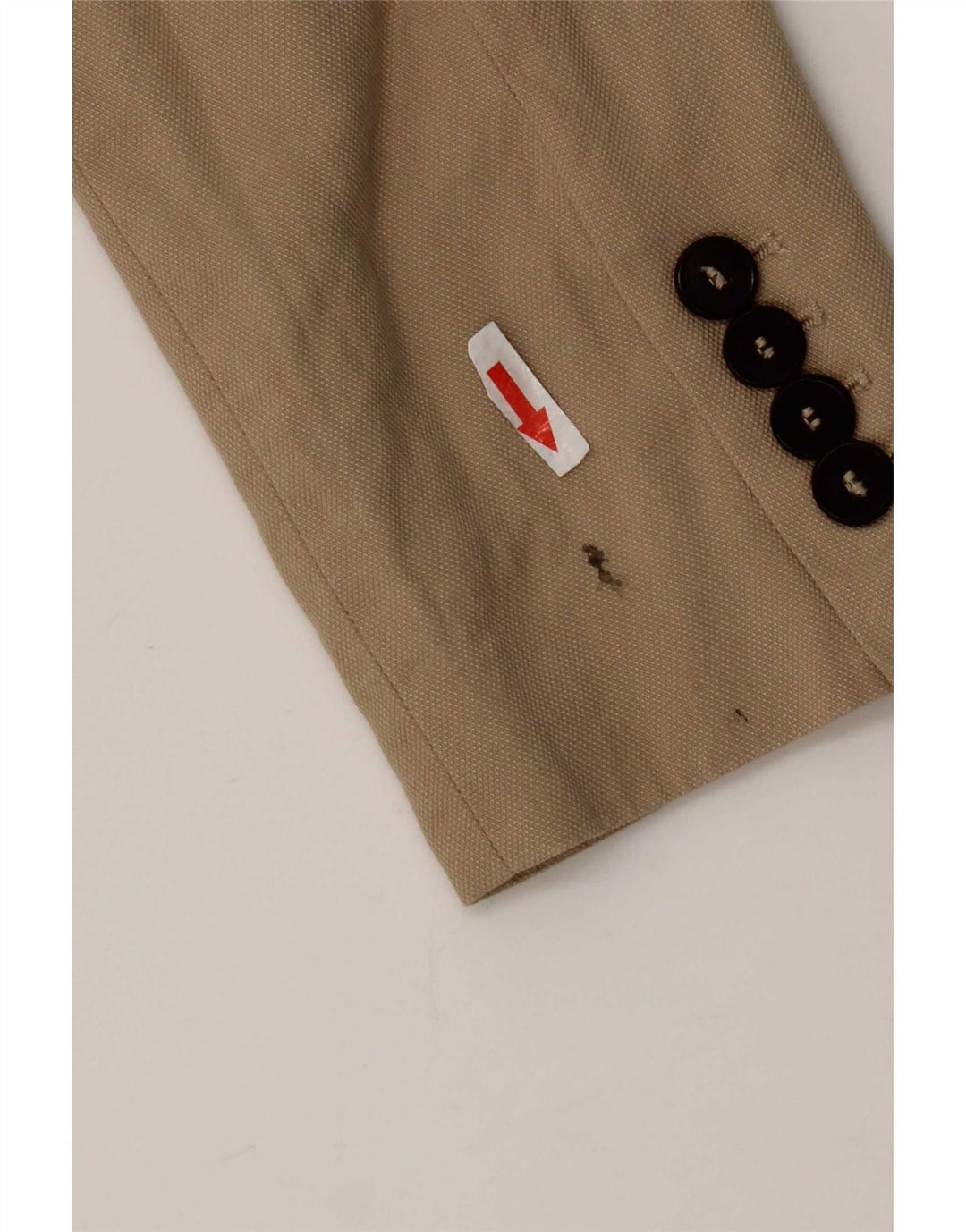 Zara Mujer Chaqueta Blazer De 1 Botón UK 6 XS Beige Lyocell