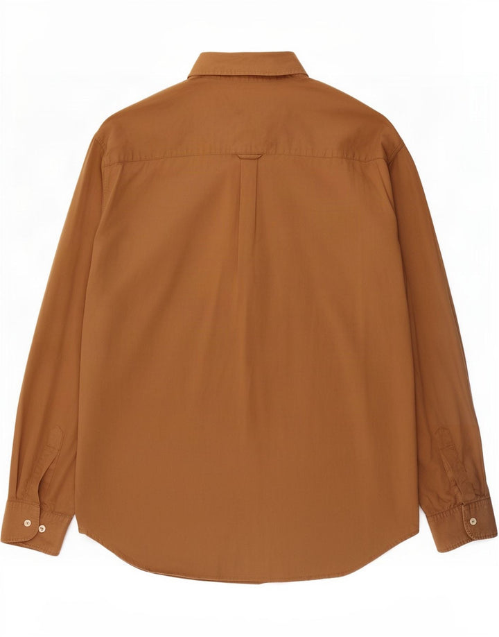 Camisa Carrera Hombre 2XL Algodón Marrón