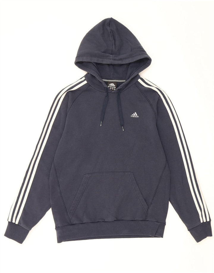 ADIDAS Hombre Sudadera con capucha Jumper Medium Azul Marino Algodón