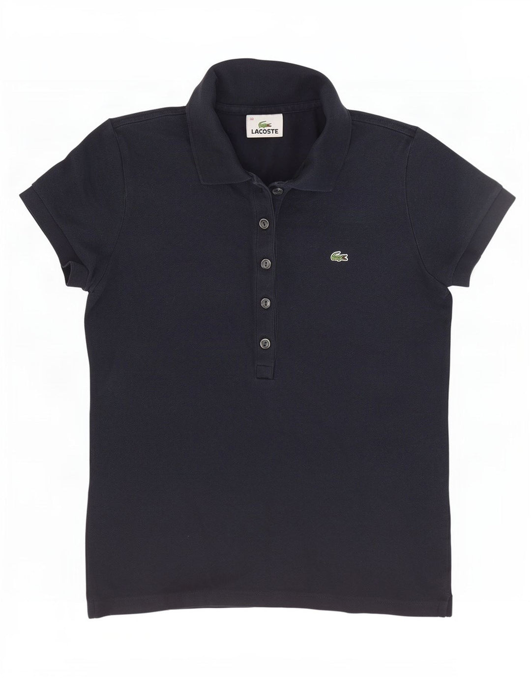 Polo Lacoste para mujer talla 38 mediano algodón azul marino