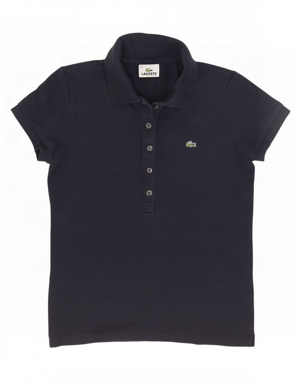 Polo Lacoste para mujer talla 38 mediano algodón azul marino