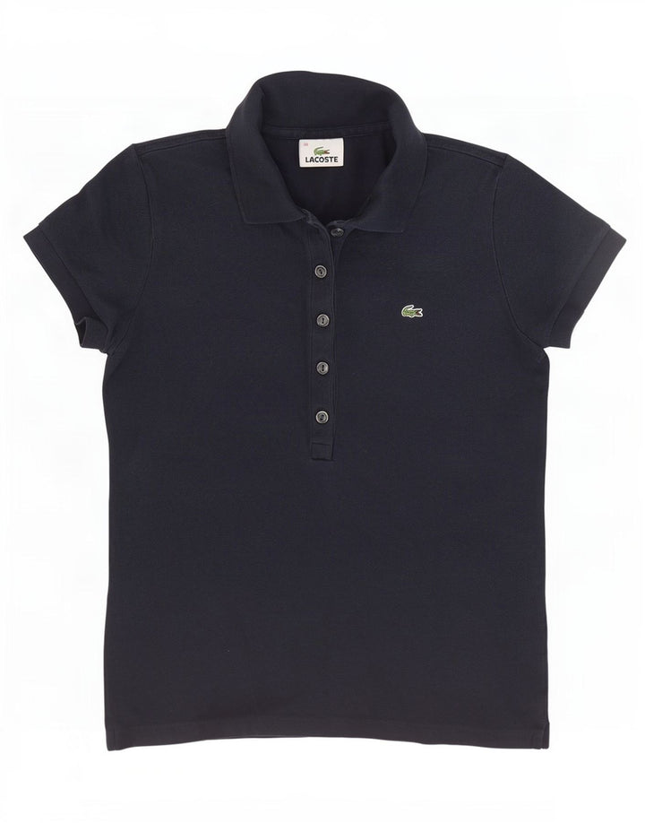 Polo Lacoste para mujer talla 38 mediano algodón azul marino