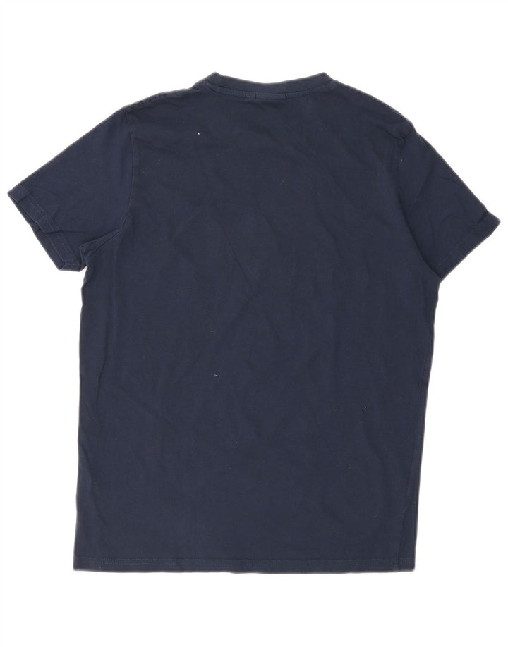 Ellesse Hombre Camiseta Gráfica Top Medium Azul Marino Algodón