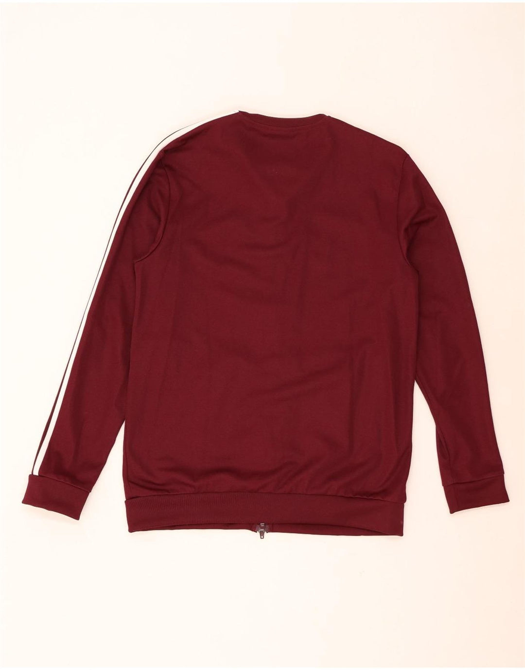 Adidas Hombre Chándal Top Chaqueta Medio Borgoña Algodón