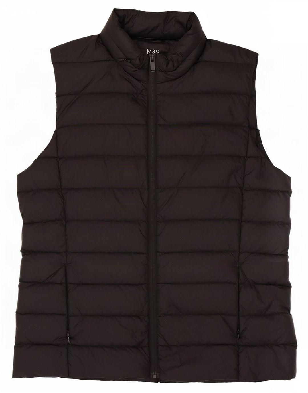 Marks & Spencer Chaleco acolchado para mujer UK 44 Mediano Poliamida negra