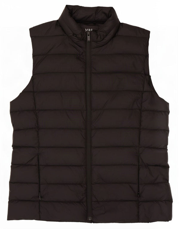 Marks & Spencer Chaleco acolchado para mujer UK 44 Mediano Poliamida negra