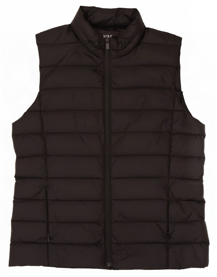 Marks & Spencer Chaleco acolchado para mujer UK 44 Mediano Poliamida negra