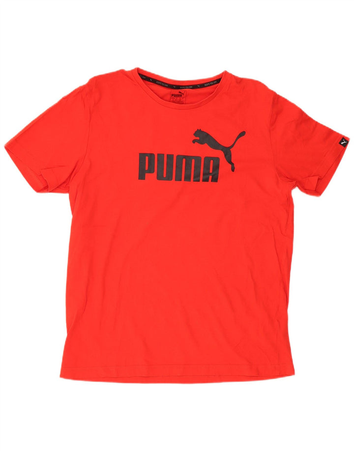 Puma - Camiseta gráfica para hombre, talla grande, algodón rojo