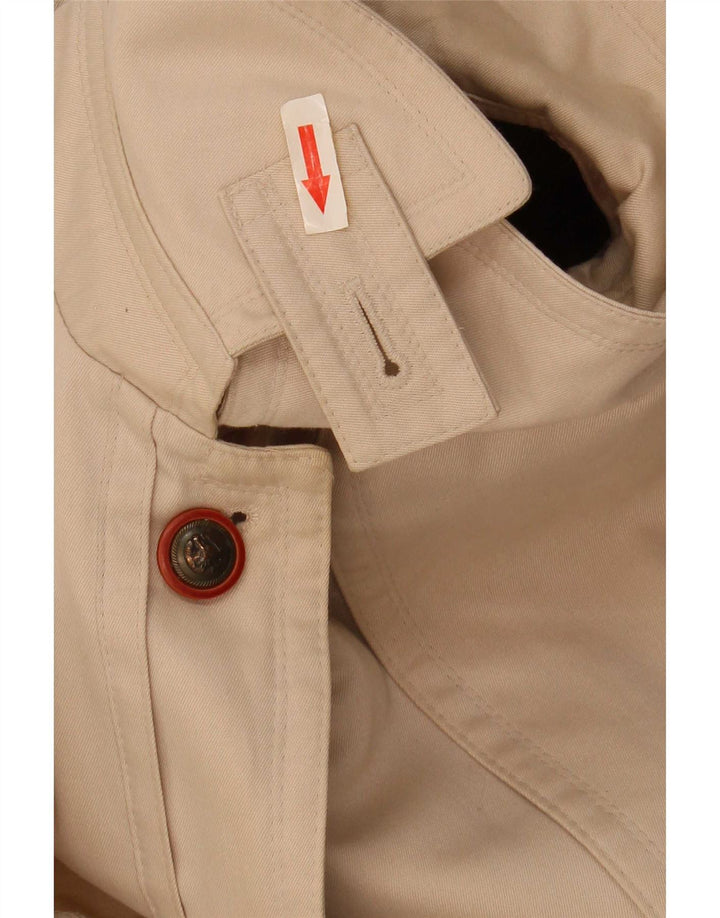 Vintage mujer abrigo Reino Unido 18 XL Beige Acrílico