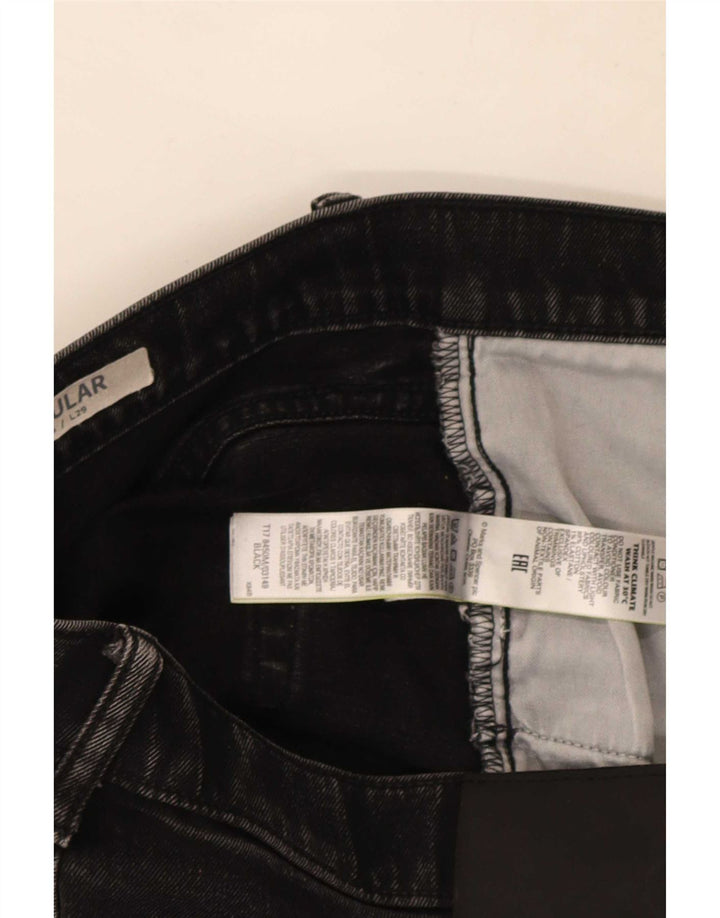 Marks & Spencer Vaqueros rectos para hombre W36 L27 Algodón negro