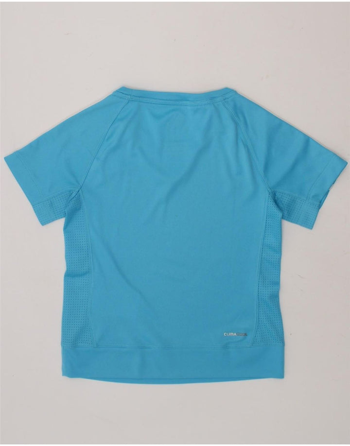 ADIDAS Boys Climacool T-Shirt Top 7-8 Years Blue Polyester Vintage Adidas and Second-Hand Adidas from Messina Hembry 