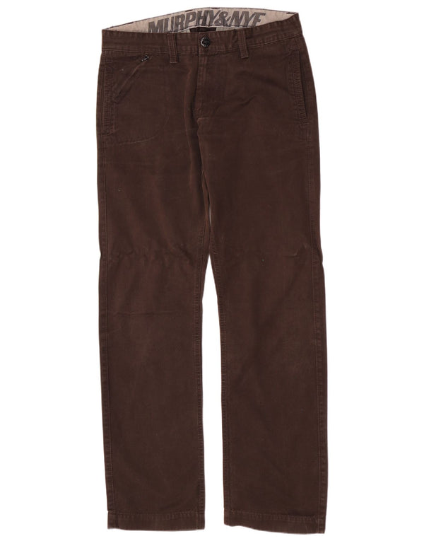 Murphy & Nye Pantalones rectos Sailmakers para hombre W33 L33 Algodón marrón