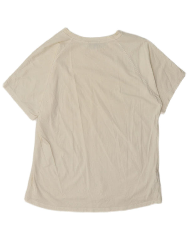 Massimo Dutti Camiseta Oversize Mujer Top UK 10 Small Blanco Algodón