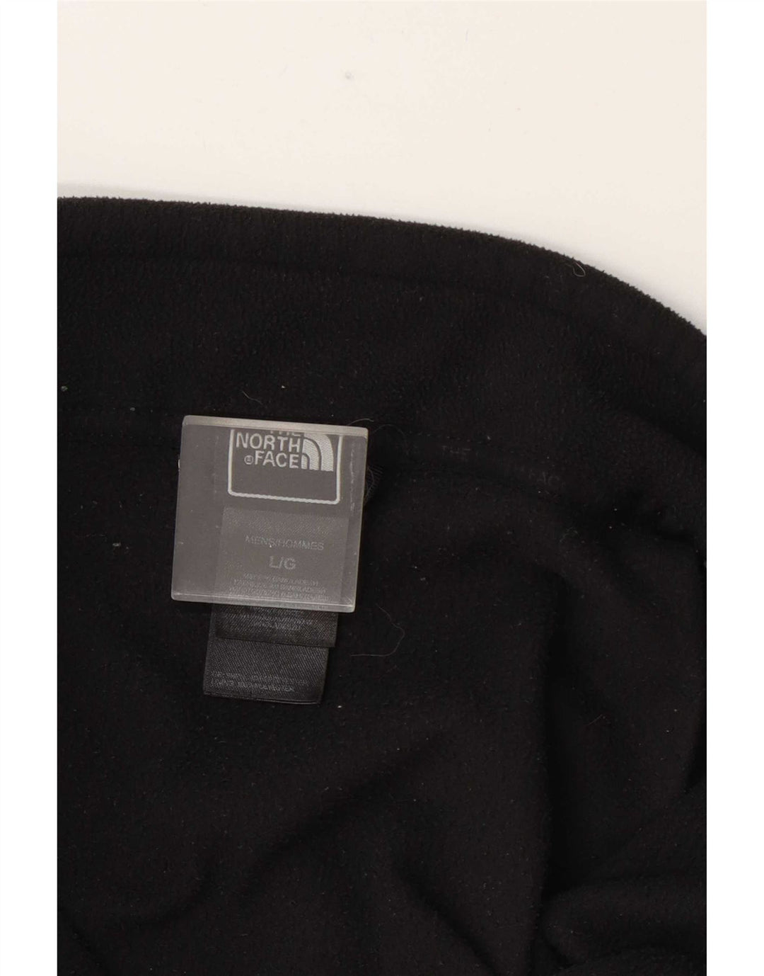 The North Face Chaqueta polar con forro para hombre, talla 40, poliéster negro grande