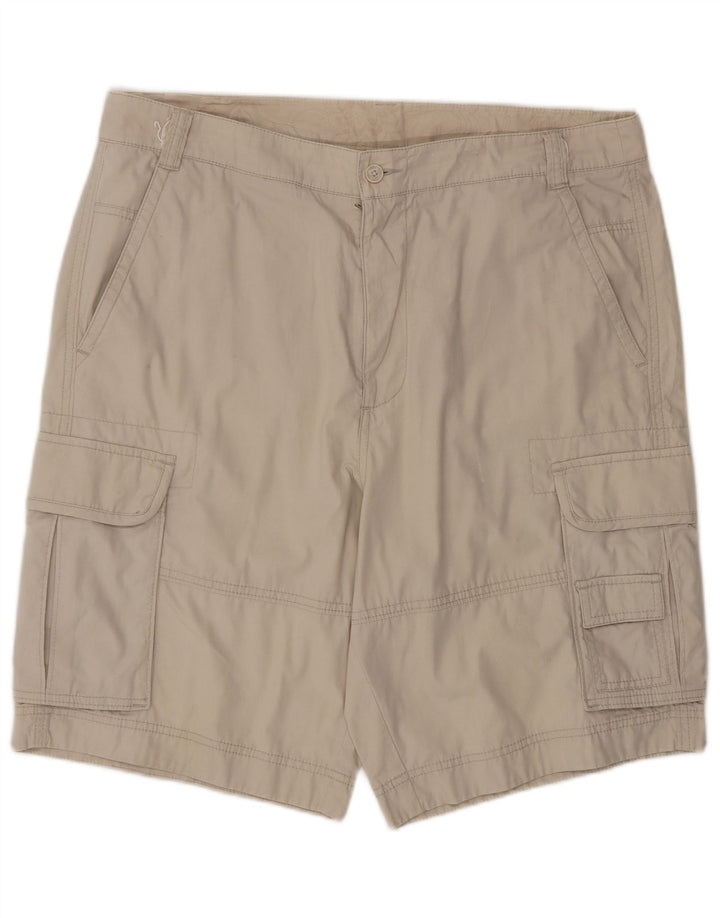 CHAMPION Mens Cargo Shorts Large W36 Beige Cotton