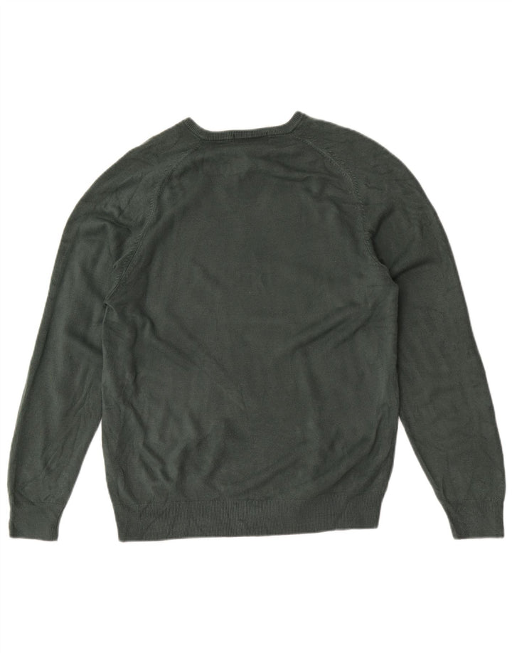 MARKS & SPENCER Jersey con cuello en V para hombre UK 38/40 Verde medio