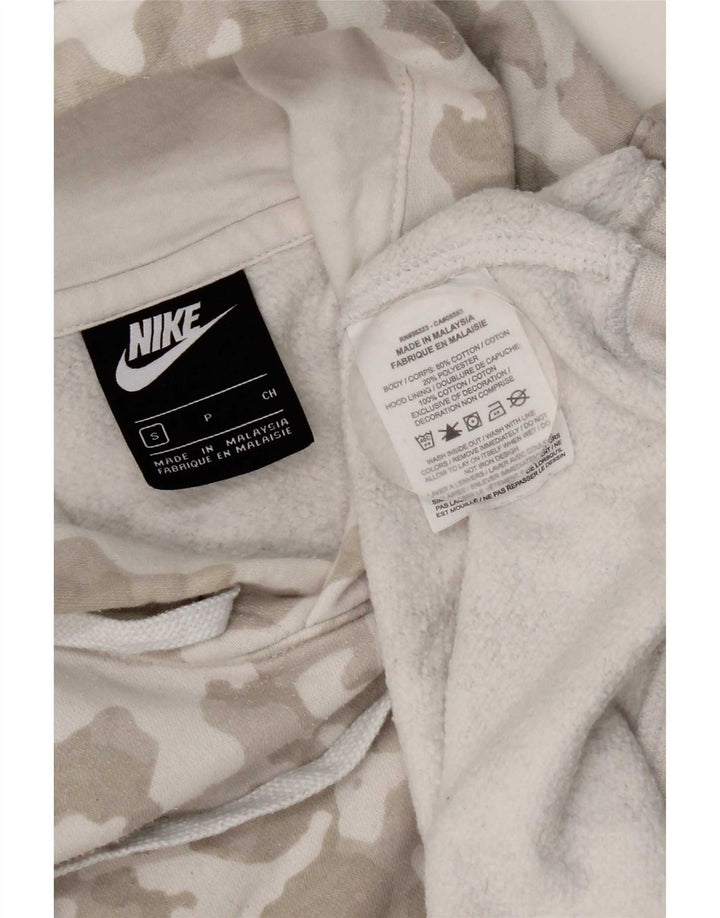 Nike Hombre Sudadera con Capucha Jumper Small Gris Camuflaje Algodón