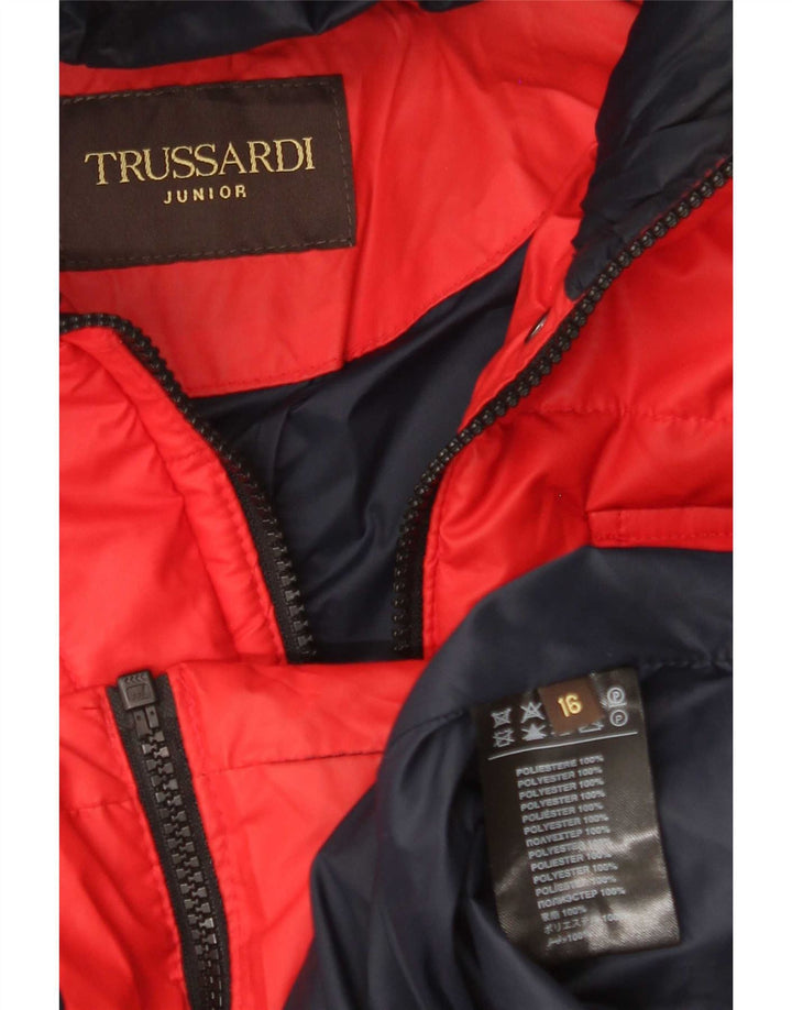 Trussardi Chaqueta acolchada con capucha para niña Junior 15-16 años Rojo Poliéster
