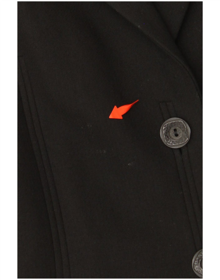 LES COPAINS Abrigo para mujer UK 14 Viscosa negra mediana