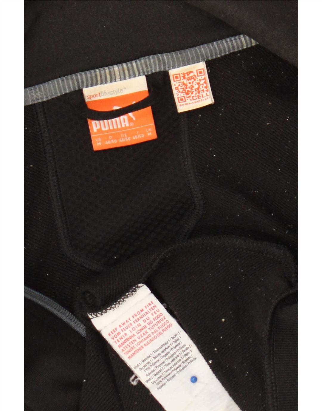 Puma Hombre Chándal Top Chaqueta Mediana Negro Poliéster