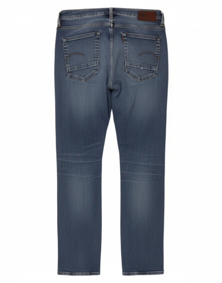 Vaqueros ajustados desgastados para mujer G-Star W24 L30 Algodón azul