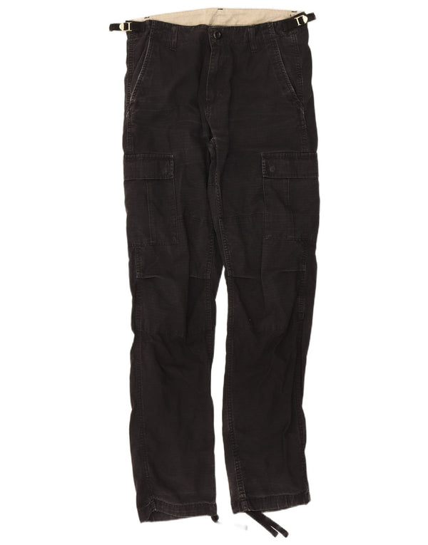 Carhartt Pantalones cargo rectos para hombre W30 L32 Algodón negro
