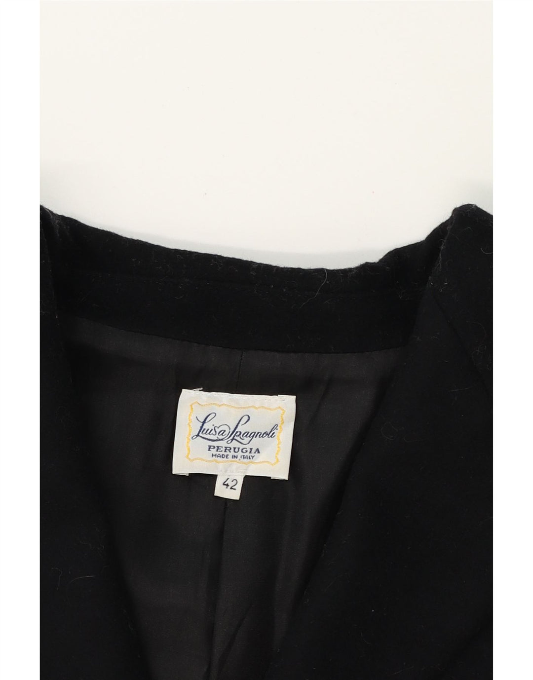 LUISA SPAGNOLI Womens Perugia 3 Button Blazer Jacket IT 42 Medium Black Vintage Luisa Spagnoli and Second-Hand Luisa Spagnoli from Messina Hembry 