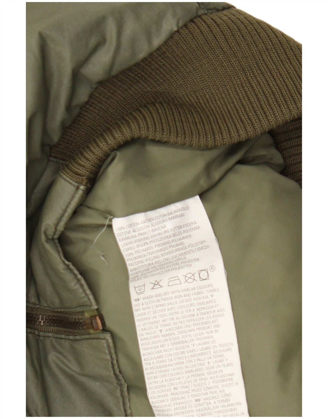 Chaleco acolchado Levi's para hombre Reino Unido 40 Algodón verde grande