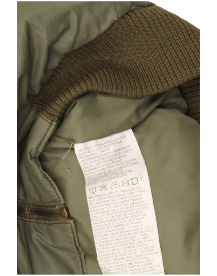 Chaleco acolchado Levi's para hombre Reino Unido 40 Algodón verde grande