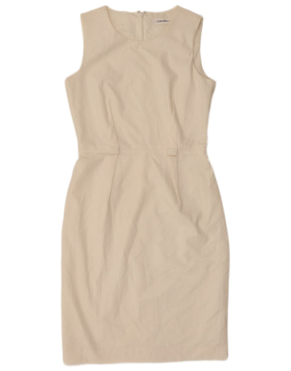 Calvin Klein Vestido sin Mangas para Mujer US 4 Small Off White