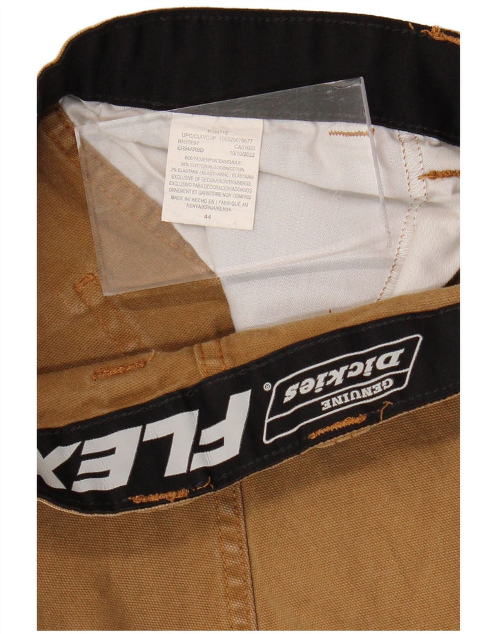 DICKIES Pantalones cortos cargo flexibles para hombre W44 2XL Algodón marrón