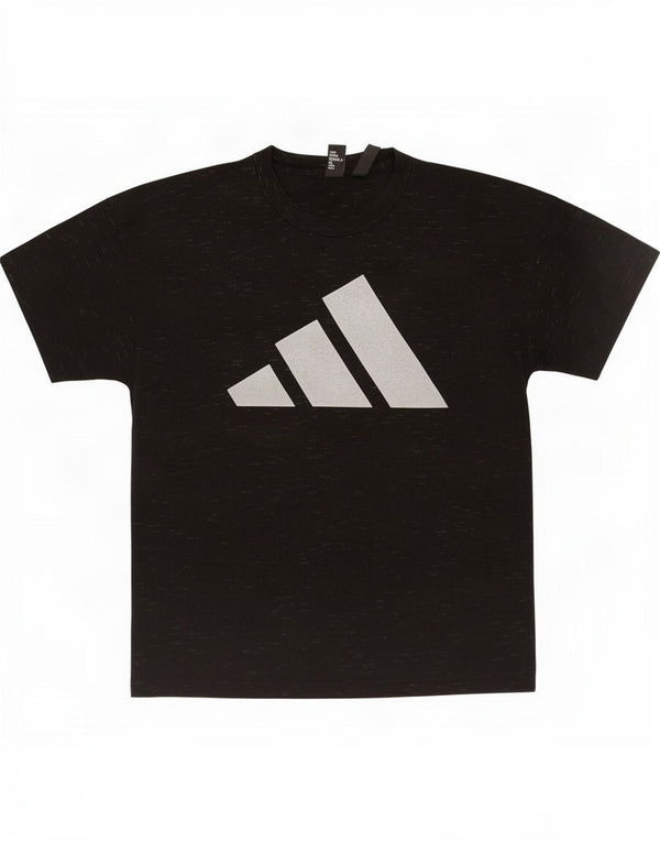Adidas Camiseta gráfica para mujer Top UK 8/10 Small Black Moteado
