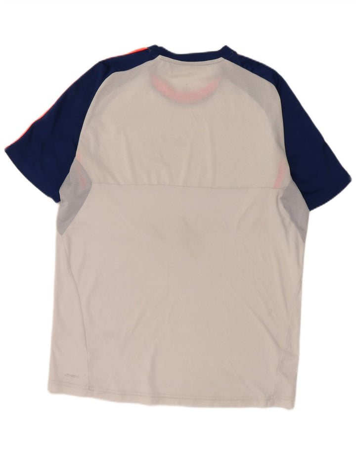 Adidas Hombre Camiseta Top Medium Blanco Colorblock Poliéster