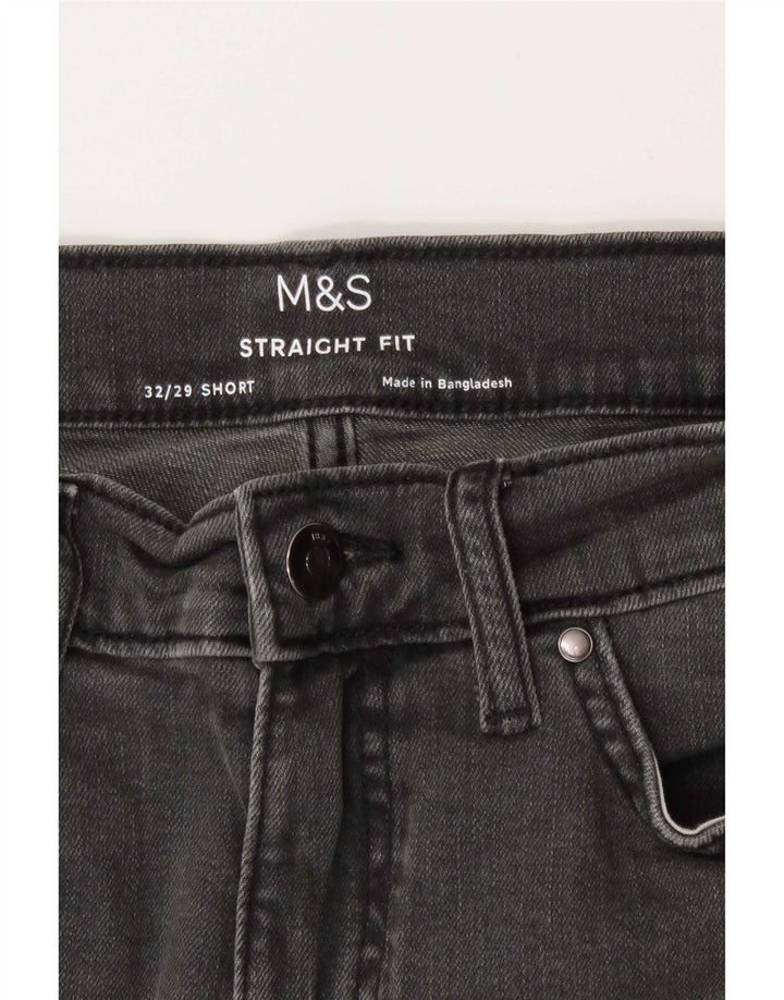 Marks & Spencer Vaqueros rectos para hombre W32 L29 Algodón gris
