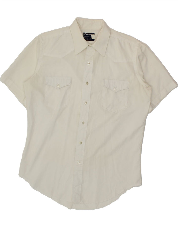 WRANGLER Camisa de manga corta para hombre Talla 16 Grande Algodón blanco