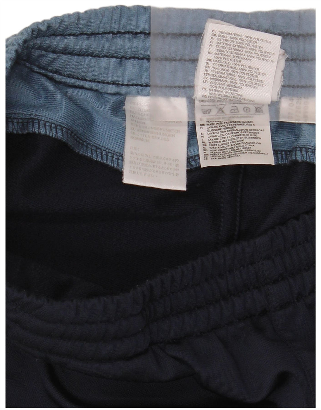Adidas Hombre Pantalones De Chándal Pequeño Azul Marino Colorblock Poliéster