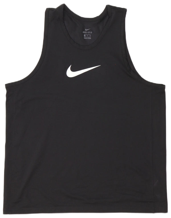 Nike Mens Dri Fit Chaleco Top 2XL Poliéster negro