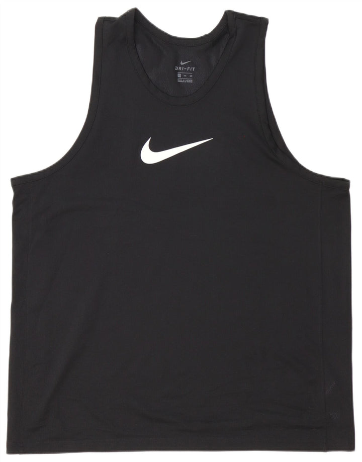 Nike Mens Dri Fit Chaleco Top 2XL Poliéster negro