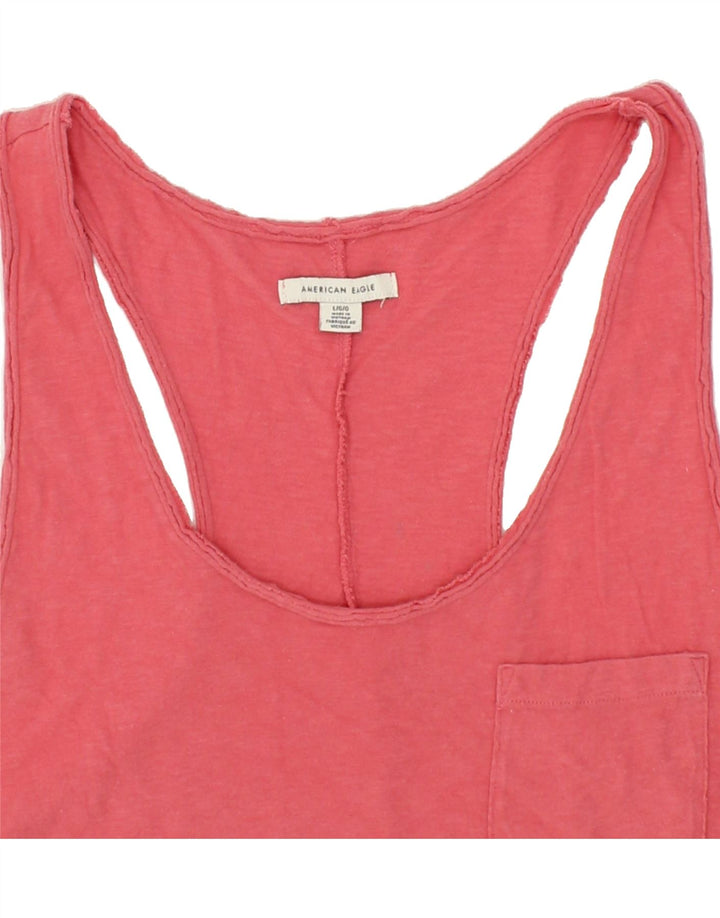 AMERICAN EAGLE Womens Crop Vest Top UK 16 Large Pink Cotton Vintage American Eagle and Second-Hand American Eagle from Messina Hembry 
