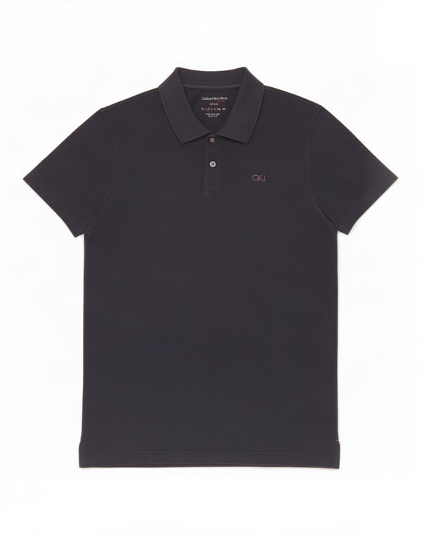 Calvin Klein Jeans Mens Polo Shirt Medium Navy Blue Cotton
