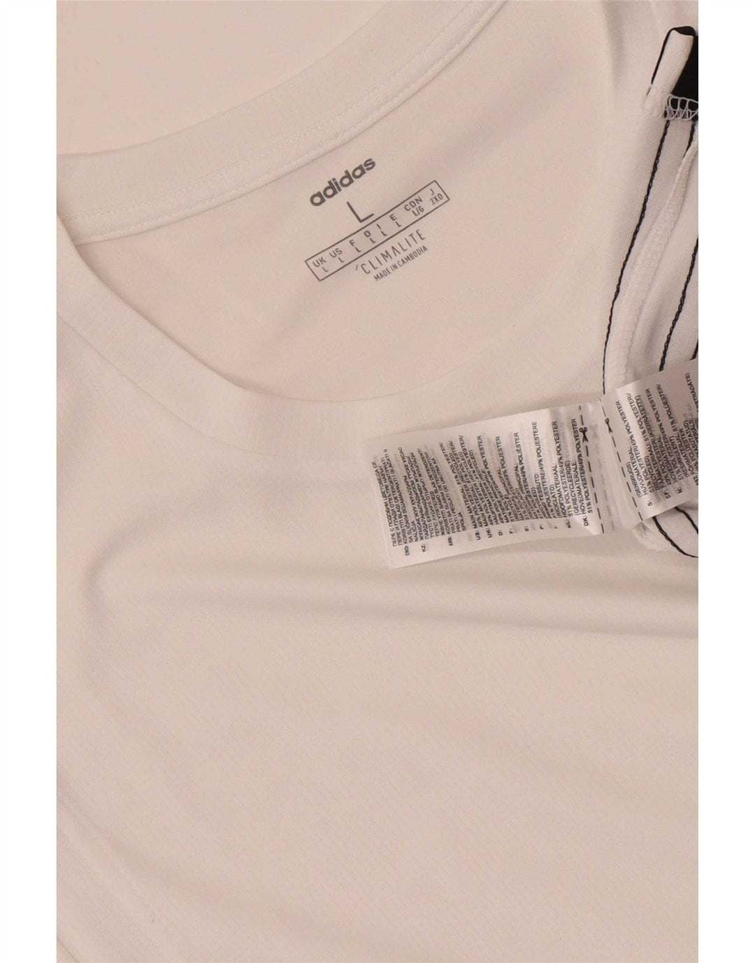 Adidas Mens Climalite Chaleco Top Grande Poliéster Blanco