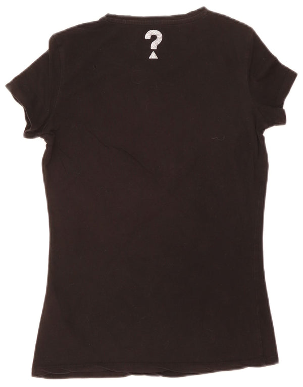 Guess Camiseta gráfica para mujer Top UK 8 Small Black