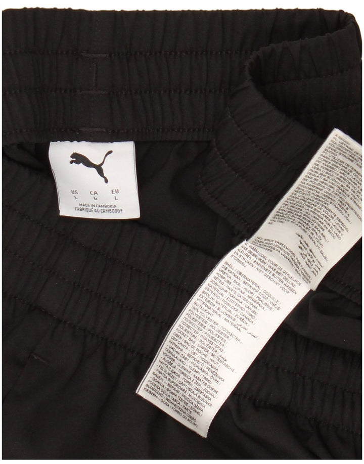 Puma - Pantalones cortos deportivos para hombre, talla grande, poliéster negro