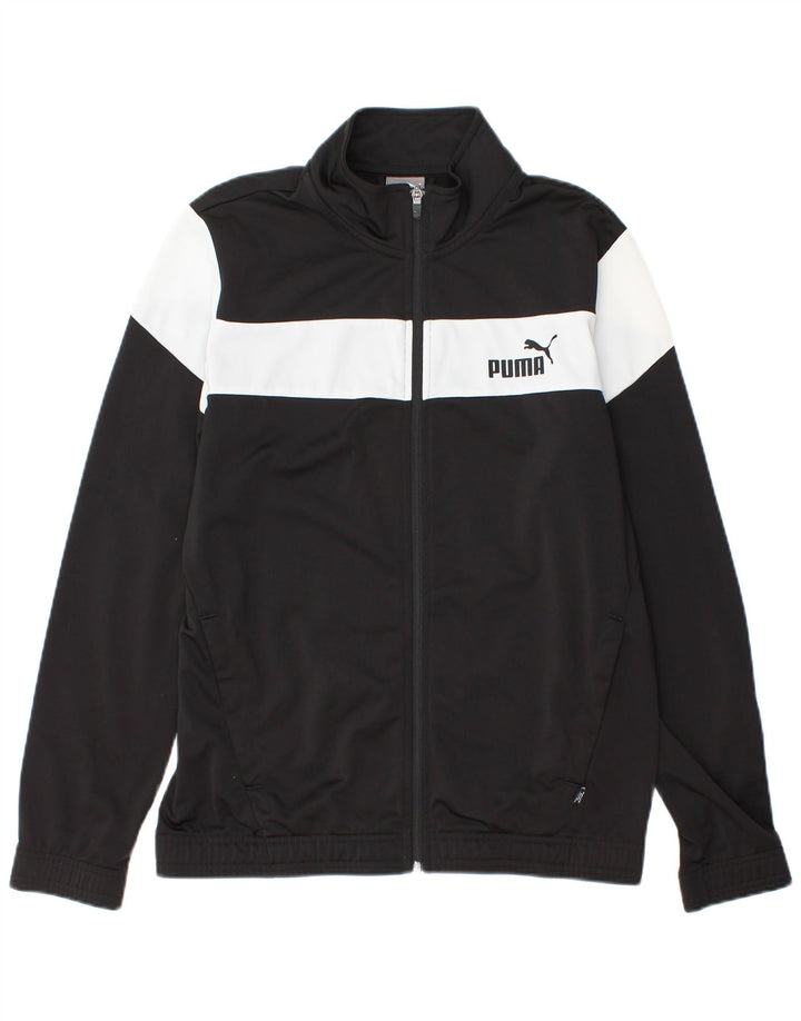 PUMA Chaqueta de chándal para hombre Small Black Colourblock Poliéster