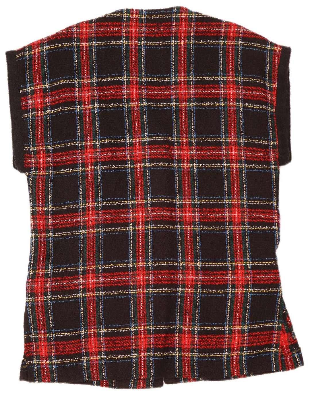 VINTAGE Chaqueta Blazer de gran tamaño para mujer de 4 botones Reino Unido 10 Pequeño cuadros rojos